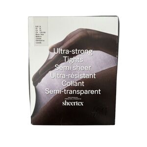 NWT | Sheertex | Ultra-Strong Semi-Sheer Tights - Black | Size XL